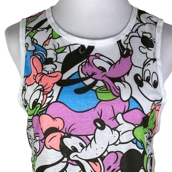Disney Mickey Mouse White Purple Tank Top Women's Medium NEW - Picture 3 of 7